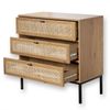 Casâme Kommode mit 3 Schubladen und Vorderseite aus Rattan - L80 cm - Helles Holz Bild 4