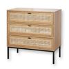 Casâme Kommode mit 3 Schubladen und Vorderseite aus Rattan - L80 cm - Helles Holz Bild 5