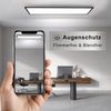 ZMH LED Panel Schwarz Deckenleuchte Dimmbar - Flach Deckenlampe Büro mit Fernbedienung Modern Wohnzimmerlampe 100x25CM Küchenlampe 42W Deckenpanel Schwarz Büroleuchte für Schlafzimmer Küche Flur Bild 5