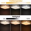 ZMH Deckenlampe LED Deckenleuchte Schlafzimmer - Schlafzimmerlampe Dimmbar mit Fernbedienung 30CM Deckenbeleuchtung Kristall 32W Küchenlampe Modern Flurlampe Quadratisch für Wohnzimmer Küche Flur Bild 2