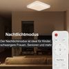 ZMH Deckenlampe LED Deckenleuchte Schlafzimmer - Schlafzimmerlampe Dimmbar mit Fernbedienung 30CM Deckenbeleuchtung Kristall 32W Küchenlampe Modern Flurlampe Quadratisch für Wohnzimmer Küche Flur Bild 5