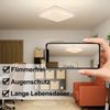 ZMH Deckenlampe LED Deckenleuchte Schlafzimmer - Schlafzimmerlampe Dimmbar mit Fernbedienung 30CM Deckenbeleuchtung Kristall 32W Küchenlampe Modern Flurlampe Quadratisch für Wohnzimmer Küche Flur Bild 3