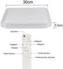 ZMH Deckenlampe LED Deckenleuchte Schlafzimmer - Schlafzimmerlampe Dimmbar mit Fernbedienung 30CM Deckenbeleuchtung Kristall 32W Küchenlampe Modern Flurlampe Quadratisch für Wohnzimmer Küche Flur Bild 4