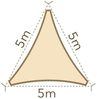 anndora Sonnensegel Tarp 5x5x5 Meter - dreieckiger Sonnenschutz, luftdurchlässiger Stoff Bild 3
