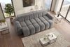 Bigsofa Santorin in Samtstoff - Samtstoff - silber Bild 5
