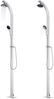 vidaXL Gartendusche mit Grauer Bodenplatte 220 cm Aluminium 3070796 Bild 2