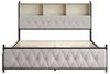 Furnishings Home Polsterbett Stauraumbett Doppelbett LED (1 tlg, Mit Vier extra große Schubladen), Mit LED-Beleuchtung, USB & TYPE-C Anschlüsse, Samt, 180x200 cm Bild 4