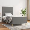 vidaXL Polsterbett mit Kopfteil Stoff Dunkelgrau 100x200 cm Bild 2