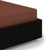 Heckett and Lane Mako Satin 1 x Spannbettlaken 180x200 cm Elementi Marsala Brown Bild 2