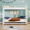Etagenbett mit Gästebett, Lattenrost, Leiter und Rausfallschutz, 90x200cm, Kinderbett, Jugendbett, Metallbett Bild 4
