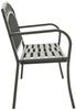 vidaXL Gartenbank mit Tisch Grau 120 cm Stahl 319585 Bild 4