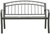 vidaXL Gartenbank mit Tisch Grau 120 cm Stahl 319585 Bild 3
