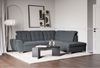 Selsey 'Jamaal' Ecksofa mit Schlaffunktion und Stauraum rechtsseitig, dunkelgrau Bild 3