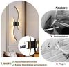 MUPOO Spiegelleuchte LED Wandleuchte Innen Dimmbar,Moderne Schwarz Wandleuchte Kabellose, 1 Stück, 3000–6000K, LED fest integriert, 100CM Lang Doppelbogen-Lampenkörper mit Fernbedienung und Kabel USB-C Bild 4
