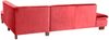 Ecksofa mit Ottomane rechts Kaye Bezug Samtvelours Buche nussbaum dunkel / rot 23078 Bild 3