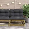 vidaXL Gartensofa ohne Armlehnen mit Kissen Kiefernholz Imprägniert 838084 Bild 3