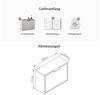 Planetmöbel 2 x Schuhschrank schmal mit 1 Klappe platzsparender Schuhregal mit 2 Ablagen, Schuhkommode für Diele, Flur, Garderobe 60 x 23 x 42,5 cm, weiß grau Bild 3