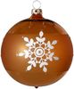 Weihnachtskugeln Set, 6 gold Kugeln Ø 8cm Kristallblüten, Thüringer Glas Weihnachtsschmuck Bild 2