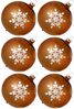Weihnachtskugeln Set, 6 gold Kugeln Ø 8cm Kristallblüten, Thüringer Glas Weihnachtsschmuck Bild 1