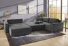 Wohnlandschaft U-Form Sofa Schlaffunktion Couch Bettkasten Cord Dunkelgrau Bild 3