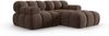 Micadoni Modulares Ecksofa Bellis 3-Sitzer Rechts Samt Bluvel Dunkelbraun Bild 2