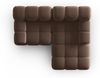 Micadoni Modulares Ecksofa Bellis 3-Sitzer Rechts Samt Bluvel Dunkelbraun Bild 4