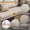 Flieks Gartenlounge-Set, 6-Sitzer Gartenmöbel-Set Sitzgruppe mit 2 stapelbaren Couchtische Bild 4