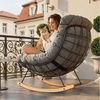 FLEXISPOT Schaukelsessel Komfortabler Loungesessel, Gartenliege mit Kopfkissen (mit sanfter Schaukelfunktion, Kopfkissen & stabilem Metallrahmen), ideal für Balkon, Terrasse, Garten & Wohnzimmer Bild 2