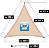 5x5x5m UV Sonnensegel Atmungsaktiv mit Befestigung Beige Bild 3