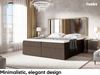 MEBLINI Boxspringbett LIONEL 140x220 cm mit Bettkasten - H3/Braun Webstoff Polsterbett - Doppelbett mit Topper & Bonellfederkern-Matratze Bild 4