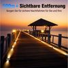 Quntis LED Solarleuchte solar lampen für außen, 4 Stück LED solarleuchten garten für Balkon, beleuchtung, LED fest verbaut, Warmweiß, Gartenwege, Terrasse, Hof, Pool, Rasen, Weihnachtsdeko & Party Outdoor Bild 3