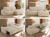 L-förmiges Ecksofa mit Armlehnen, Schlaffunktion und losen Kissen - BELLUNO - rechts - Beige Boucle Bild 2