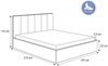 Goldstoff Polsterbett "SAINT" mit Stauraum & elegantem Kopfteil - modernes Stauraumbett (mit Bettkasten, 120–200x200 cm, Kopfteilhöhe 90/110 cm, Seitenhöhe: 30 cm), Elegantes Polsterbett mit Stauraum & komfortabel gepolstertem Kopfteil Bild 2