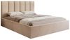 Goldstoff Polsterbett "SAINT" mit Stauraum & elegantem Kopfteil - modernes Stauraumbett (mit Bettkasten, 120–200x200 cm, Kopfteilhöhe 90/110 cm, Seitenhöhe: 30 cm), Elegantes Polsterbett mit Stauraum & komfortabel gepolstertem Kopfteil Bild 4