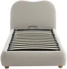 Vente-unique - VANARI Bett Stoff Beige - B 220 cm x H 95 cm x L 111 cm Bild 5