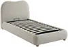 Vente-unique - VANARI Bett Stoff Beige - B 220 cm x H 95 cm x L 111 cm Bild 4