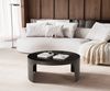 Couchtisch Alerio 90x90 cm Marmor Schwarz Silber Metall Black Antique Bild 4