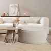 Bronx71 Hocker Lune halbrund Chenille off white Bild 5