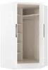 Vente-unique - AURALI Wardrobe and walk-in wardrobe Holz, Platte Weiß - B 101,5 cm x H 182 cm x L 101,5 cm Bild 2