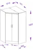Vente-unique - AURALI Wardrobe and walk-in wardrobe Holz, Platte Weiß - B 101,5 cm x H 182 cm x L 101,5 cm Bild 4