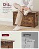 Vasagle Schuhbank, Sitzbank mit Stauraum, Sitztruhe mit 2 Sicherheitsscharnieren, Aufbewahrungsschrank, modern, 40 x 80 x 46 cm, für Flur, Schlafzimmer, Wohnzimmer, vintagebraun BSL063T14 Bild 4