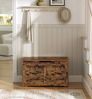 Vasagle Schuhbank, Sitzbank mit Stauraum, Sitztruhe mit 2 Sicherheitsscharnieren, Aufbewahrungsschrank, modern, 40 x 80 x 46 cm, für Flur, Schlafzimmer, Wohnzimmer, vintagebraun BSL063T14 Bild 2