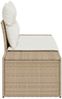 vidaXL Gartensofa mit Kissen Beige 184 x 62 x 69 cm Poly-Rattan 42006806 Bild 4