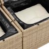 vidaXL Gartensofa mit Kissen Beige 184 x 62 x 69 cm Poly-Rattan 42006806 Bild 5