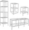 Breiter XXL Kleiderschrank Metall Regal Kleiderstange 178x148x44,5cm Faltschrank Bild 4
