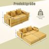 2-Sitzer Sofa B 162 x T 78 x H 66 cm aus Chenille, modular Bild 5