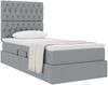 vidaXL Aufbewahrungsbett mit Matratze Hellgrau 90 x 200 cm Polyester 3371817 Bild 3