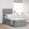 vidaXL Aufbewahrungsbett mit Matratze Hellgrau 90 x 200 cm Polyester 3371817 Bild 1