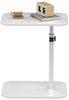 JEOBEST Beistelltisch Holz Klein Couchtisch Sofatisch: C Form, Höhenverstellbarer Side Table, Sofatisch mit Metallgestell Bild 2