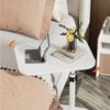 JEOBEST Beistelltisch Holz Klein Couchtisch Sofatisch: C Form, Höhenverstellbarer Side Table, Sofatisch mit Metallgestell Bild 4